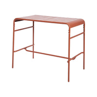 Tavolo da giardino a 4 posti in metallo, terracotta