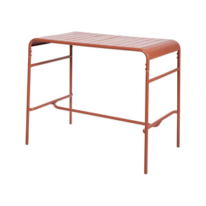 Tavolo da giardino a 4 posti in metallo, terracotta