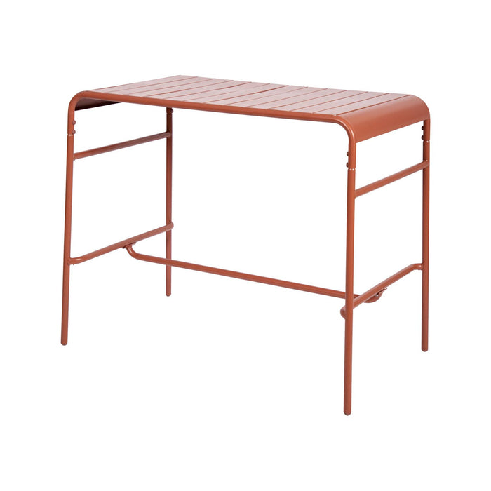 Tavolo da giardino a 4 posti in metallo, terracotta