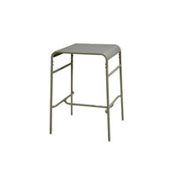 Tavolo da giardino a 2 posti in metallo 70x70cm, verde kaki