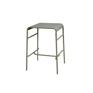 Tavolo da giardino a 2 posti in metallo 70x70cm, verde kaki