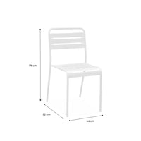 Set di 2 sedie da giardino in acciaio, giallo