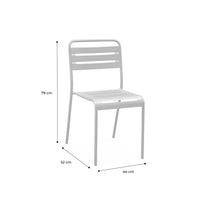 Set di 2 sedie da giardino in acciaio, blu intenso