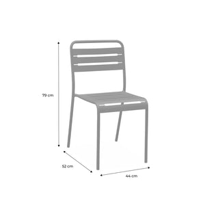 Set di 4 sedie da giardino, blu navy | sweeek