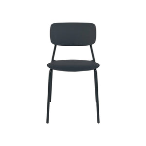 Sedia da giardino impilabile in acciaio, set di 2, antracite