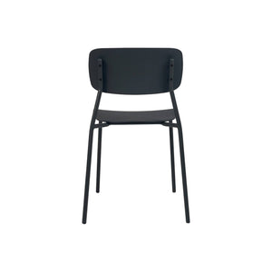 Sedia da giardino impilabile in acciaio, set di 2, antracite