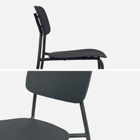 Sedia da giardino impilabile in acciaio, set di 2, antracite