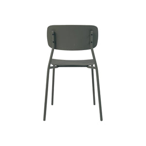 Sedia da giardino impilabile in acciaio, set di 2, verde kaki