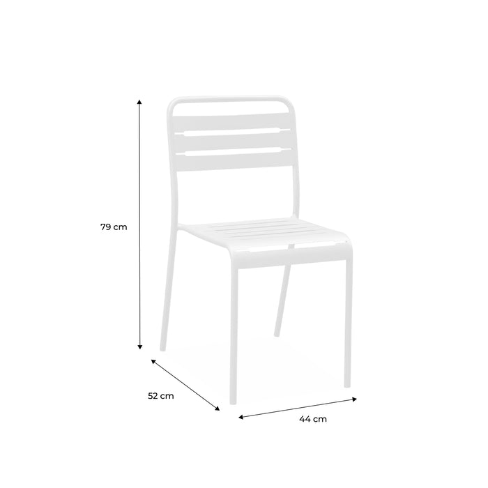 Set di 2 sedie da giardino in acciaio, giallo
