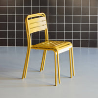 Set di 2 sedie da giardino in acciaio, ocra