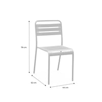 Set di 2 sedie da giardino in acciaio, ocra