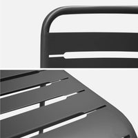 Set di 4 sedie da giardino in acciaio, antracite