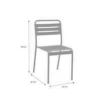 Set di 4 sedie da giardino, blu navy | sweeek