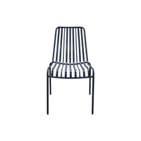 Set di due sedie da giardino impilabili in acciaio , antracite