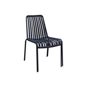 Set di due sedie da giardino impilabili in acciaio , antracite