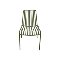 Set di due sedie da giardino impilabili in acciaio , verde kaki