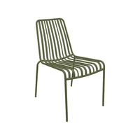 Set di due sedie da giardino impilabili in acciaio , verde kaki