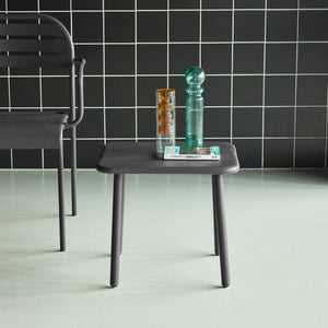 Tavolino da giardino quadrato in acciaio, 45cm, antracite