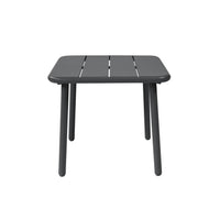 Tavolino da giardino quadrato in acciaio, 45cm, antracite