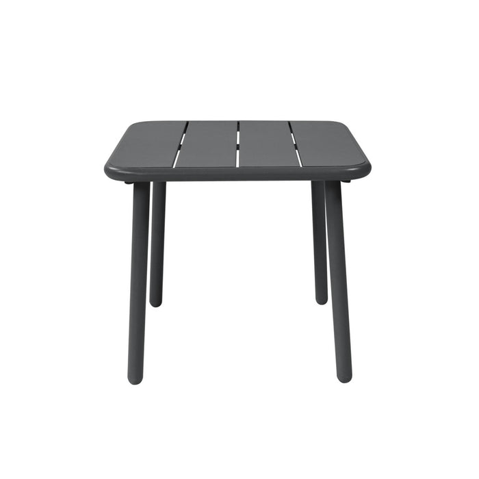 Tavolino da giardino quadrato in acciaio, 45cm, antracite