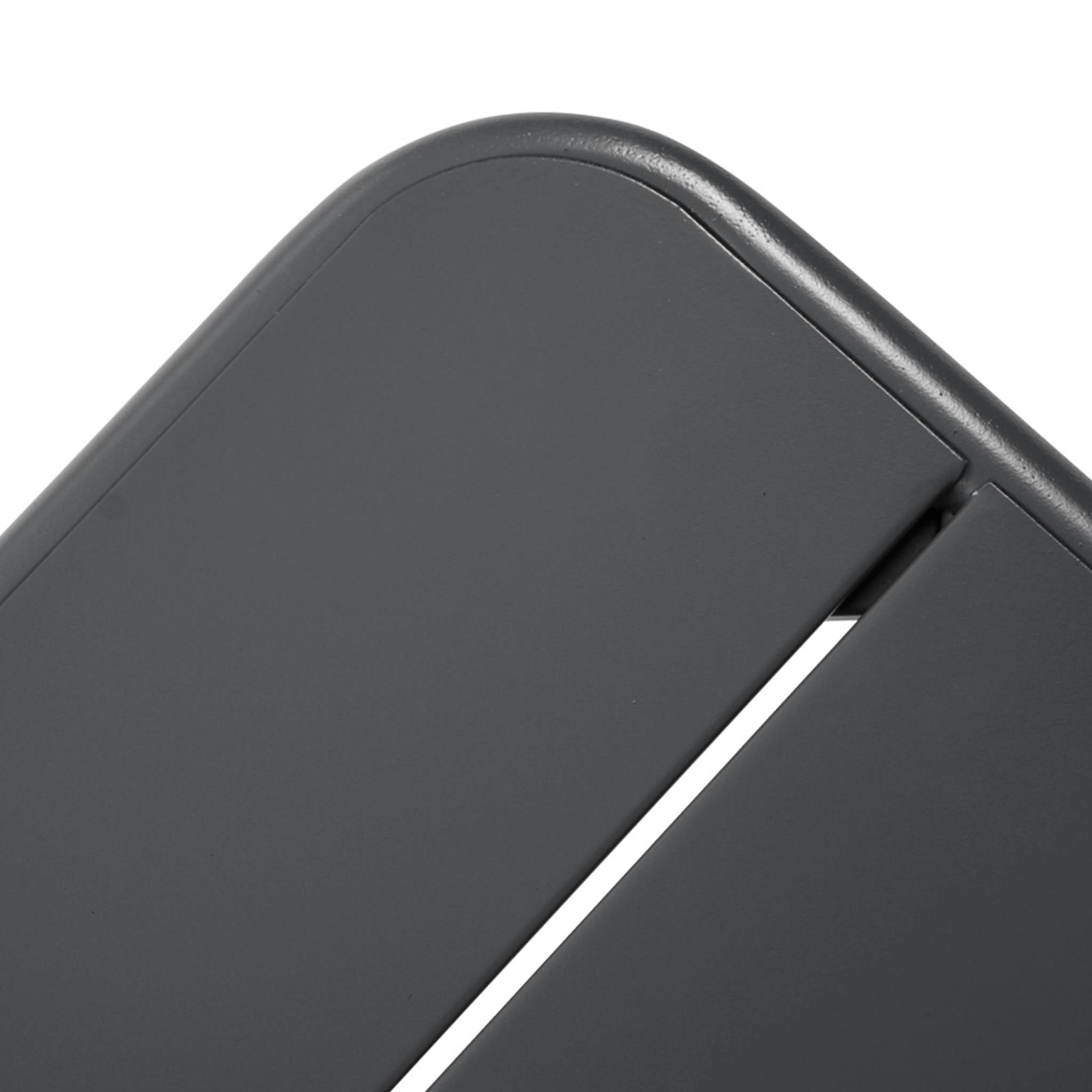 Tavolino da giardino quadrato in acciaio, 45cm, antracite