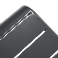 Tavolino da giardino rettangolare in acciaio, antracite