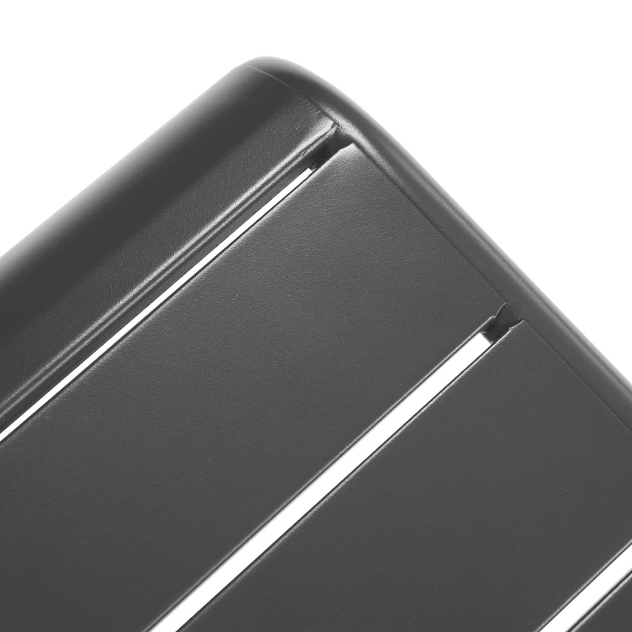 Tavolino da giardino rettangolare in acciaio, antracite