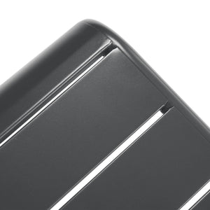 Tavolino da giardino rettangolare in acciaio, antracite