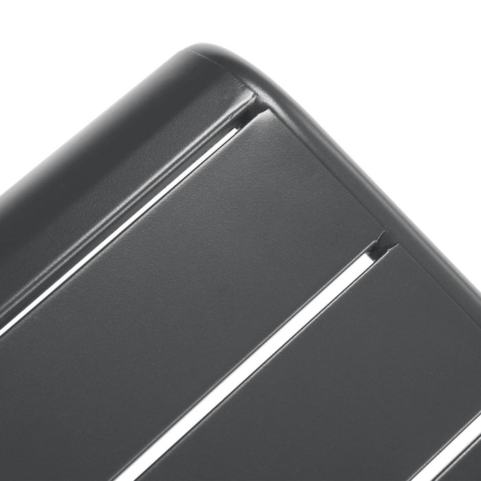 Tavolino da giardino rettangolare in acciaio, antracite