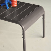 Tavolino da giardino rettangolare in acciaio, 90cm, antracite