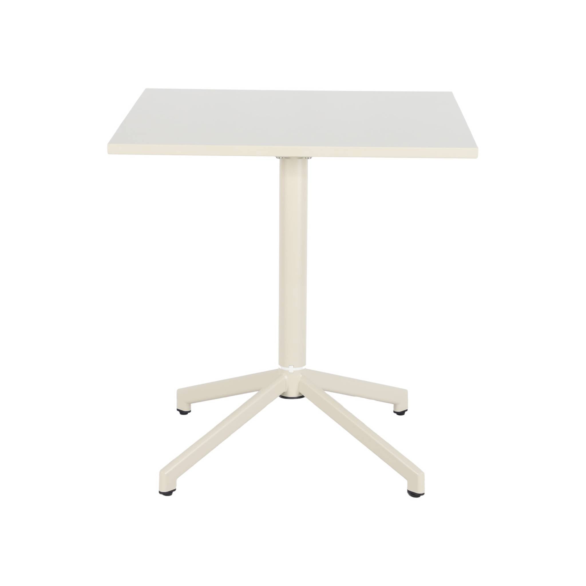 Tavolo da giardino bistrot quadrato pieghevole in acciaio, 2 posti,