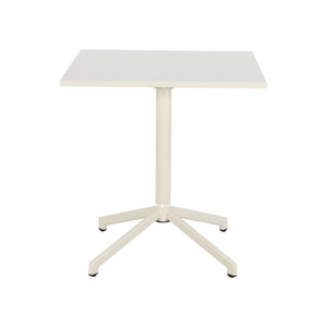 Tavolo da giardino bistrot quadrato pieghevole in acciaio, 2 posti,