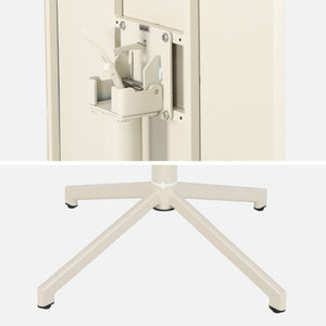 Tavolo da giardino bistrot quadrato pieghevole in acciaio, 2 posti,