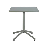 Tavolo da giardino bistrot quadrato pieghevole in acciaio, 2 posti,