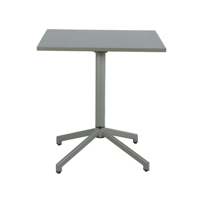 Tavolo da giardino bistrot quadrato pieghevole in acciaio, 2 posti,