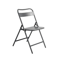 Set di 2 sedie da giardino pieghevole in acciaio , antracite