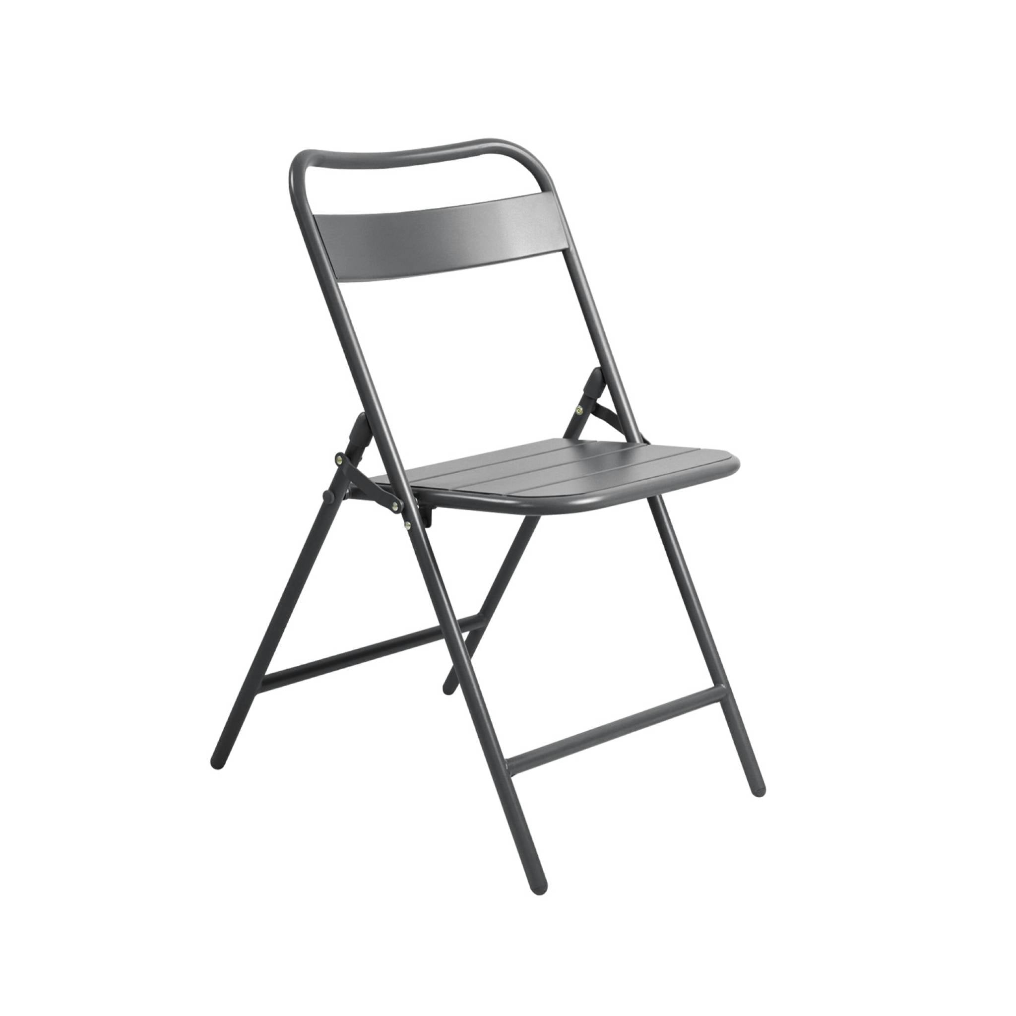 Set di 2 sedie da giardino pieghevole in acciaio , antracite