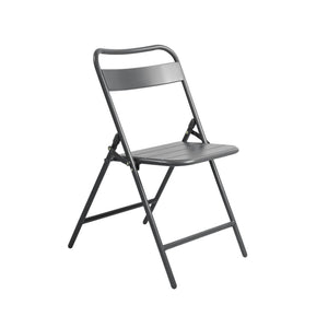 Set di 2 sedie da giardino pieghevole in acciaio , antracite