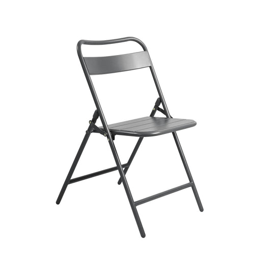 Set di 2 sedie da giardino pieghevole in acciaio , antracite