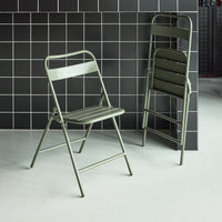 Set di 2 sedie da giardino pieghevole in acciaio , verde kaki
