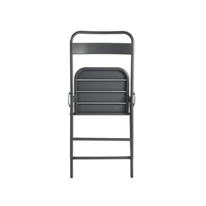 Sedia da giardino pieghevole in acciaio, set di 4, antracite