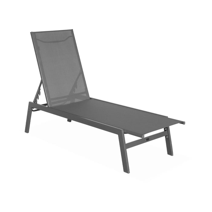 Sdraio in acciaio multi posizioni (set di 2), grigio