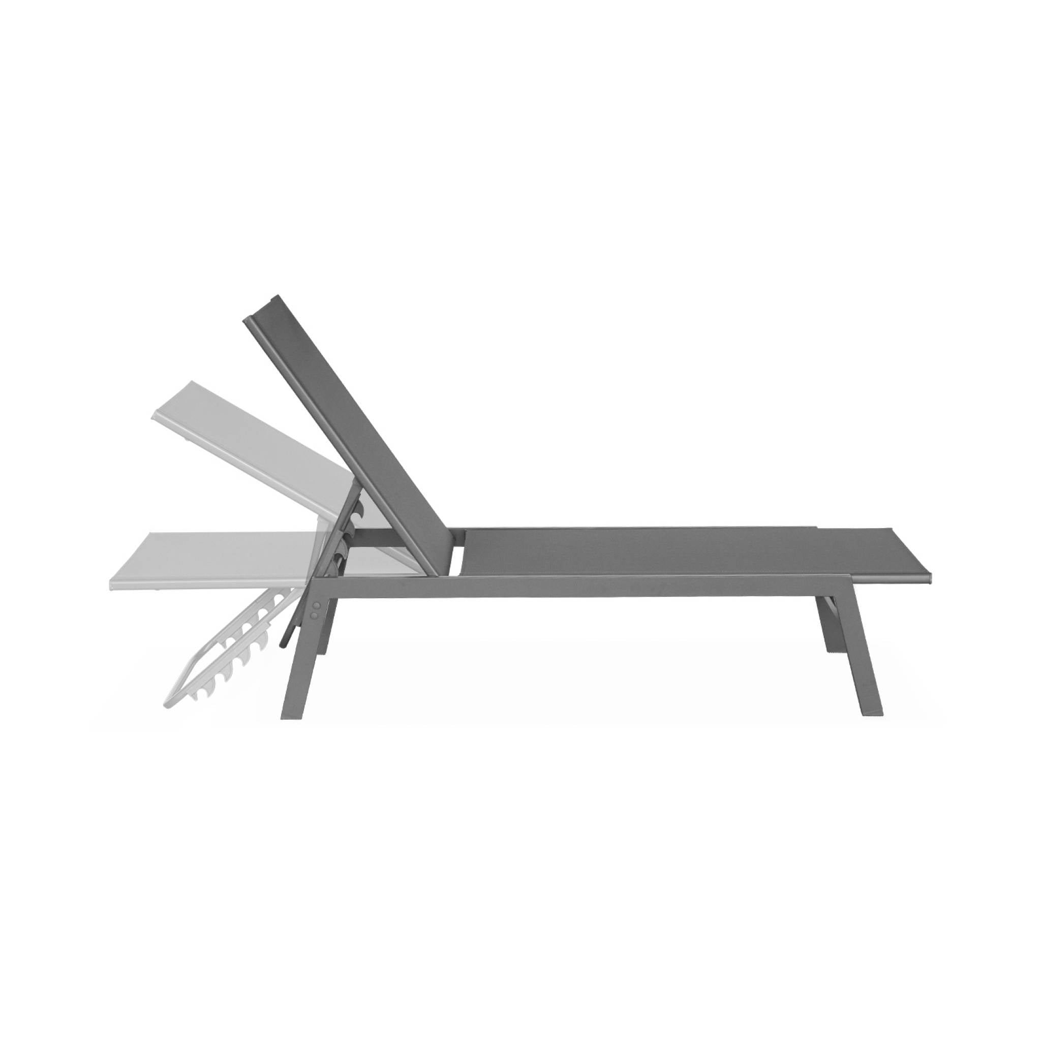 Sdraio in acciaio multi posizioni (set di 2), grigio