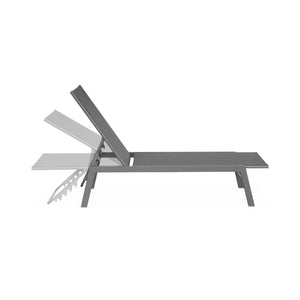 Sdraio in acciaio multi posizioni (set di 2), grigio