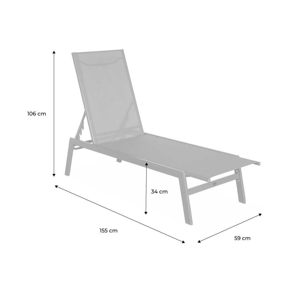 Sdraio in acciaio multi posizioni (set di 2), marrone