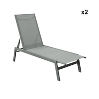 Sdraio in acciaio multi posizioni (set di 2), verde kaki