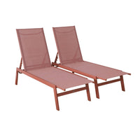 Sdraio in acciaio multi posizioni (set di 2), terracotta