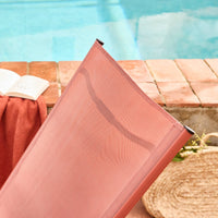 Sdraio in acciaio multi posizioni (set di 2), terracotta