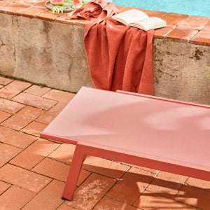 Sdraio in acciaio multi posizioni (set di 2), terracotta