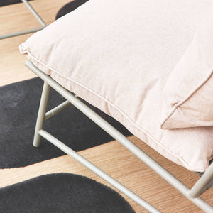 Salotto da giardino in acciaio e textilene a 4 posti, verde kaki